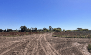 Demarcación en intersección de vía rápida con calles secundarias 